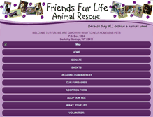 Tablet Screenshot of friendsfurliferescue.com
